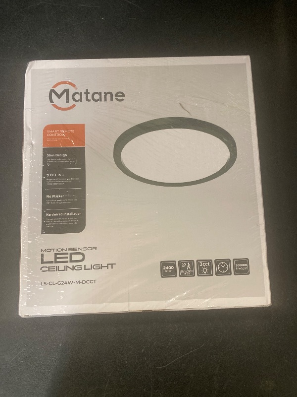 Photo 1 of Matane 2Pack Dimmable Flush Mount Ceiling Light Fixture with Night Light, 18W 3000K 4000K 5000K, LED Low Profile Ceiling Lights for Bedroom Hallway Kitchen, 8.7inch Black Round