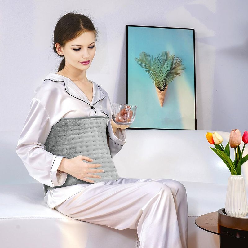 Photo 1 of Heating Pad for Back Pain Relief Period Cramp,6 Heat Settings & 4 Timer Auto Shut Off,Soft 12" x24" Electric Heat Pad for Neck Shoulders