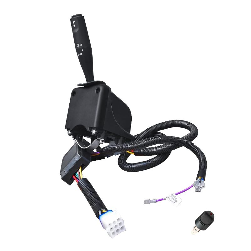 Photo 1 of Universal Golf Cart Turn Signal Switch with Horn Button,9-Pin Plug Upgrade Wiring Harness?12V for Club Car EZGO Yamaha
