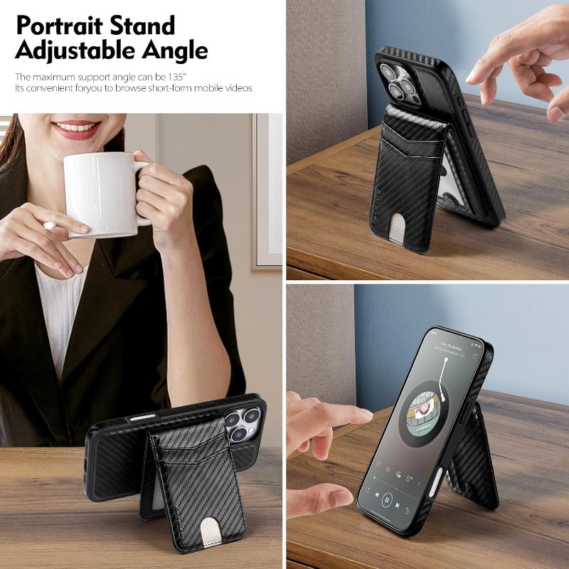Photo 1 of Compatible with Magsafe 2 in 1 Detachable iPhone 16 Pro Max Wallet Case with Card Holder,Women Men Magnetic PU Leather RFID Blocking Flip Kickstand Credit Slots,for Apple 16 ProMax,Black
Brand: SkyEagle