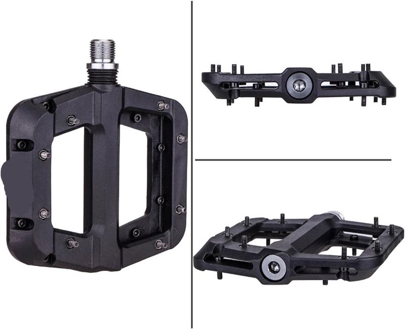 Photo 1 of Mountain Bike Pedals Bike Ultralight Pedals Nylon Pedal XC Cycling Parts 2 Sealed Bearings System Mountain Bike 12mm Axle Pedals