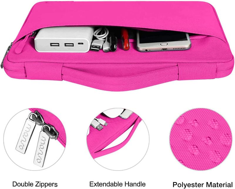 Photo 1 of MOSISO Compatible with MacBook Air 13 inch Case 2025 2024 2023 2022 M4 A3240 M3 A3113 M2 A2681, Hard Shell&Sleeve Bag&Keyboard Skin&Webcam Cover&Screen Film for MacBook Air 13.6 inch, Bright Rose