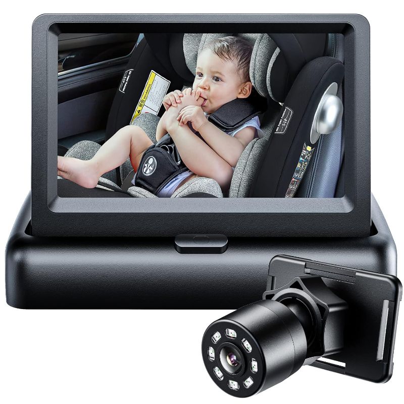 Photo 1 of Itomoro Baby Car Mirror, View Infant in Rear Facing Seat with Wide Crystal Clear View,360° Rotation Plug and Play Easy Install baby car monitor 1080p
