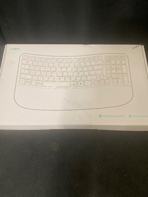 Photo 1 of Ergonomic Wireless Keyboard with Wrist Rest, Wave Keys, Comfortable Natural Typing, 2.4GHz Full Size Ergo Wireless Computer Keyboard for Multi-OS, Windows, Mac OS Laptop/PC/Notebook (Black)