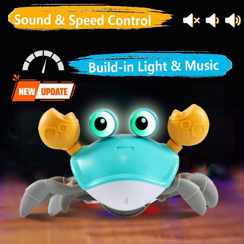 Photo 1 of control future Crawling Crab Baby Toy - Infant Tummy Time Toys 3 4 5 6 7 8 9 10 11 12 Babies Boy 3-6 6-12 Learning Crawl 9-12 12-18 Walking Toddler 36 Months Old Music Development 1st Birthday Gifts
