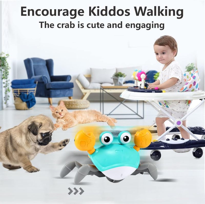 Photo 1 of control future Crawling Crab Baby Toy - Infant Tummy Time Toys 3 4 5 6 7 8 9 10 11 12 Babies Boy 3-6 6-12 Learning Crawl 9-12 12-18 Walking Toddler 36 Months Old Music Development 1st Birthday Gifts