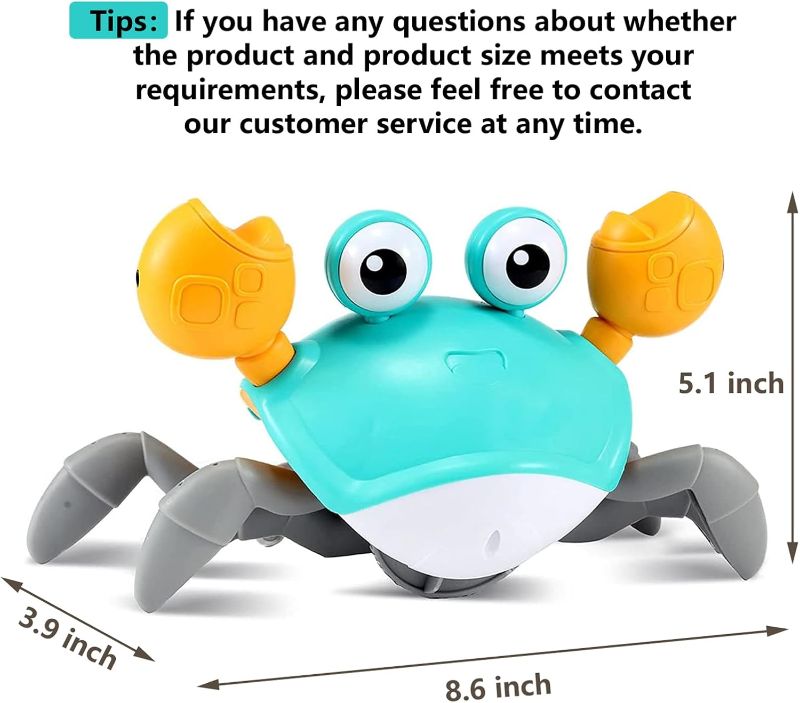 Photo 1 of control future Crawling Crab Baby Toy - Infant Tummy Time Toys 3 4 5 6 7 8 9 10 11 12 Babies Boy 3-6 6-12 Learning Crawl 9-12 12-18 Walking Toddler 36 Months Old Music Development 1st Birthday Gifts