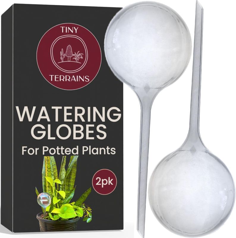 Photo 1 of Water Globes for Watering Plants Automatically - Shatterproof & Weatherproof Self-Watering Stakes - Water Bulbs for Indoor & Outdoor Plants - Keeps Soil Moist & Plants Happy