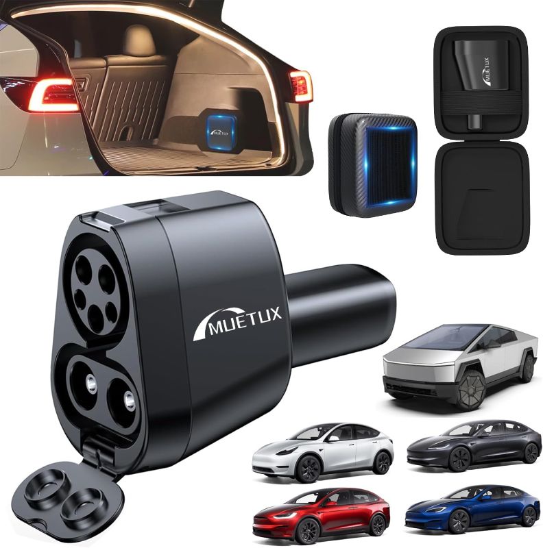 Photo 1 of 2 in 1 CCS & J1772 to Tesla Adapter, MAX [DC 250KW, 400A][AC 250V, 80A ], Fit for Tesla Model Y/3/Cybertruck/X/S, SuperFast CCS1 to Tesla Charging Adapter, for Level 3/2/1 Charging Stations