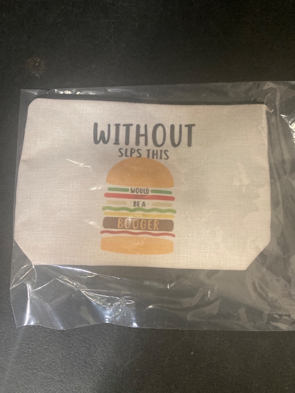 Photo 1 of Speech Therapy Gifts, Speech Language Pathologist Gifts, Speech Therapist Gift for Women, Speech Therapist Appreciation Funny Makeup Bag, Therapist Cosmetic Bag - Without SLPs This Would Be A Booger