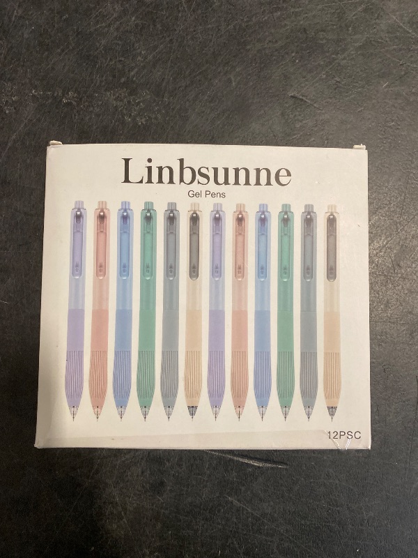 Photo 1 of Linbsunne Gel Pens Black Ink Pens for Office 0.5mm Fine Point Pens Smooth Writing Retractable Work Pen (12-count)
