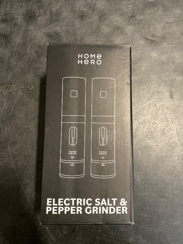 Photo 1 of Home Hero Electric Salt and Pepper Grinder Set - Automatic Salt and Pepper Grinder Set Rechargeable. Electronic Salt and Pepper Shakers with LED Light, Electric Pepper Grinder & Salt Grinder, Set of 2