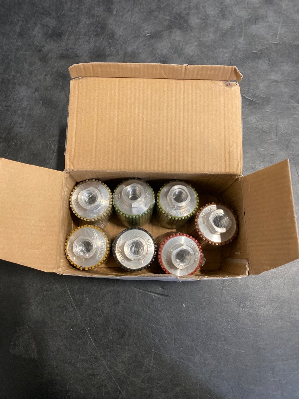 Photo 1 of DAMO 2” Wet Diamond Polishing Drum Wheels, Set of 7 - for Granite, Marble, and Concrete Undermount Sinks and Countertops