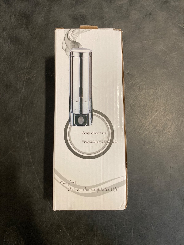 Photo 1 of YISMAN Adhesive Soap Dispenser 300ML Drill Free with Adhesive or Wall Mount with Screws,Manual Dispenser Shampoo Shower for Kitchen Bathrooms,Chrome