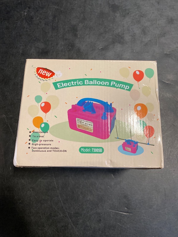 Photo 1 of Party Zealot Electric Balloon Inflator Dual Nozzles with Balloon Sizer Air Pump US Standard Plug for Arch, Column Stand, Birthday, Wedding, Christmas, Graduation Party, and Party Decorations
