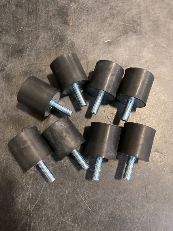 Photo 1 of uxcell Rubber Mounts 8pcs M10 Male/Female Vibration Isolator Shock Absorber, for Garage Motor Air Compressor Car Boat Bobbins, D40mmxH40mm