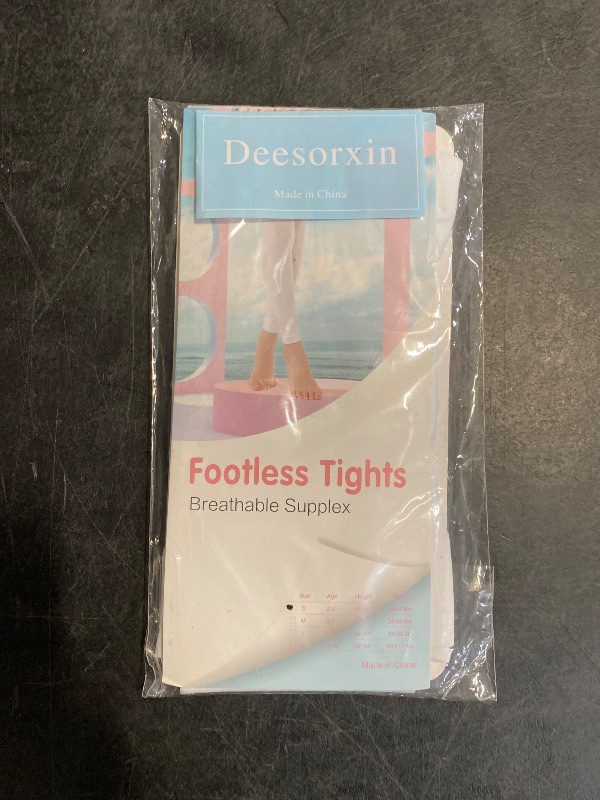Photo 1 of 2-4T - Deesorxin 1 Pair Ballet Tights for Girls Footless Tights Ultra Soft Dance Tights for Toddler Kids White S(2-4 T)