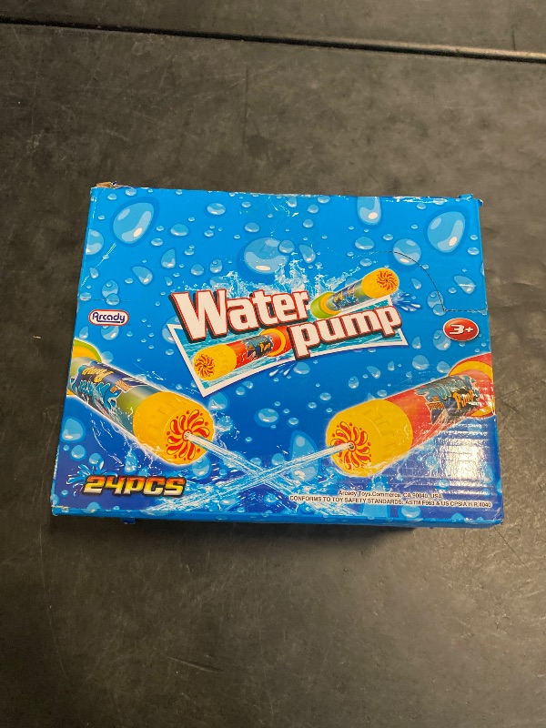 Photo 1 of 24 Bulk Pack Water Blaster - 8.5" Clear Plastic Water Guns -Summer Party Favor Water Soakers - Water Shooter- Swimming Pool Beach Water Toy for Kids