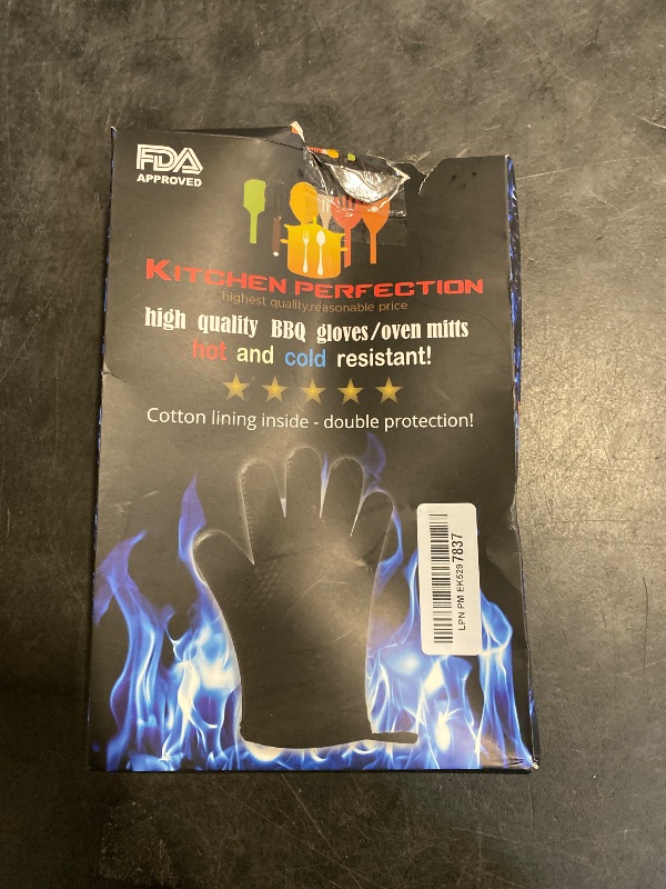 Photo 1 of KITCHEN PERFECTION Silicone Smoker Oven Gloves -Extreme Heat Resistant BBQ Gloves -Handle Hot Food Right on Your Smoker Grill Fryer Pit|Waterproof Oven Mitts Grill Gloves |Superior Value Set+3 Bonuses