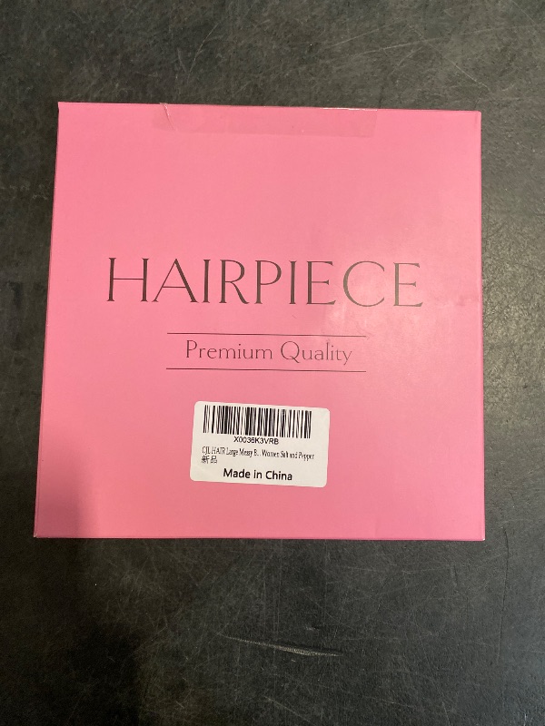 Photo 1 of CJL HAIR Large Messy Bun Hair Piece Wavy Curly Scrunchies Synthetic Chignon Ponytail Hair Extensions Thick Updo Hairpieces for Women Salt and Pepper