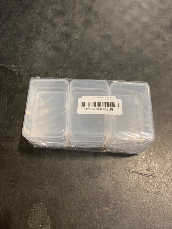 Photo 1 of ZORRITA 6 Pack Small Plastic Storage Containers with Hinged Lids, Rectangle Clear Plastic Boxes for Beads, Jewelry, Game Pieces and Crafts Items (3.5 x 2.3 x 1.3 Inch)