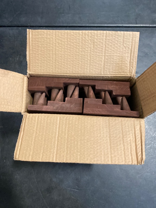 Photo 1 of Juexica Wood Ring Display, 4 Pcs Ring Display Stand, 18 Fingers Ring Holder, Wood Jewelry Display for Ring Organizer Show Storage, Brown