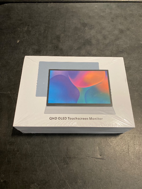 Photo 1 of 10.5" OLED Touchscreen Portable Monitor 2.5K 2560x1600, 100% NTSC, 54000:1 Contrast, Mini Second Touch Display with Protect Case & Speaker, USB-C, HDMI, Small Screen for Laptop Mini PC Phone, Silver