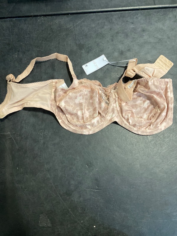 Photo 1 of (40H) Elomi Women's Plus Size Morgan Banded Underwire Stretch Lace Bra, Toasted Almond, 40H