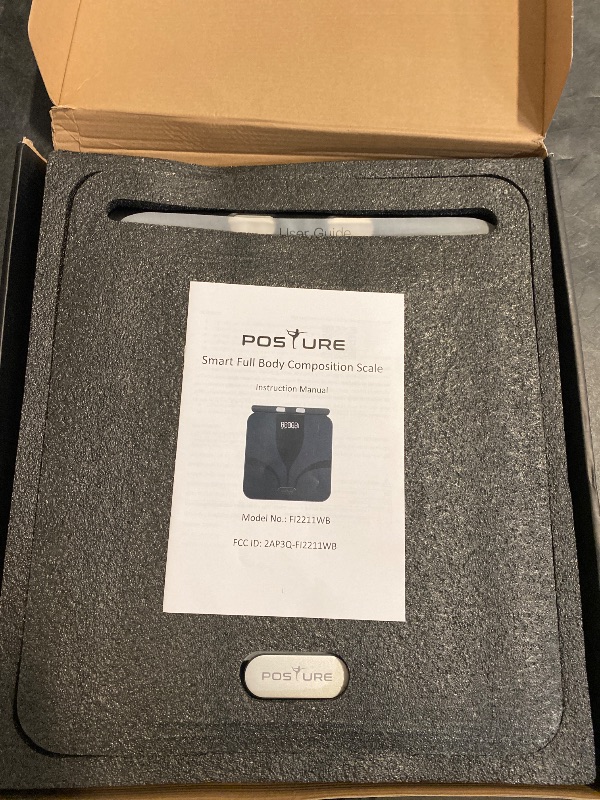 Photo 1 of Posture Scale for Body Weight and Fat Percentage, 8 Electrodes Larger Platform Digital Scale for BMI 28 Body Composition Measurement, Bathroom Smart Scales with LED Display FSA or HSA Eligible