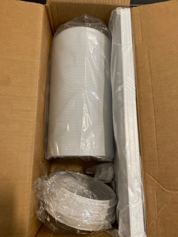 Photo 1 of Portable Air Conditioner Window Kit with 5.9" Anti-clockwise Exhaust Hose, Mobile A/C Unit Window Vent Seal Kit with 4 Adjustable Seamless Seal Plates for Vertical/Horizontal Sliding Window