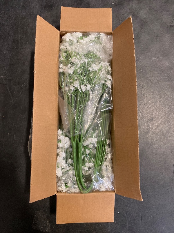 Photo 1 of Yastouay Babys Breath Artificial Flowers, 12Pcs Fake White Babys Breath Flowers Artificial Bulk, Real Touch Faux Babies Breath Gypsophila Bouquet for Wedding Floral Arrangement Party Decor