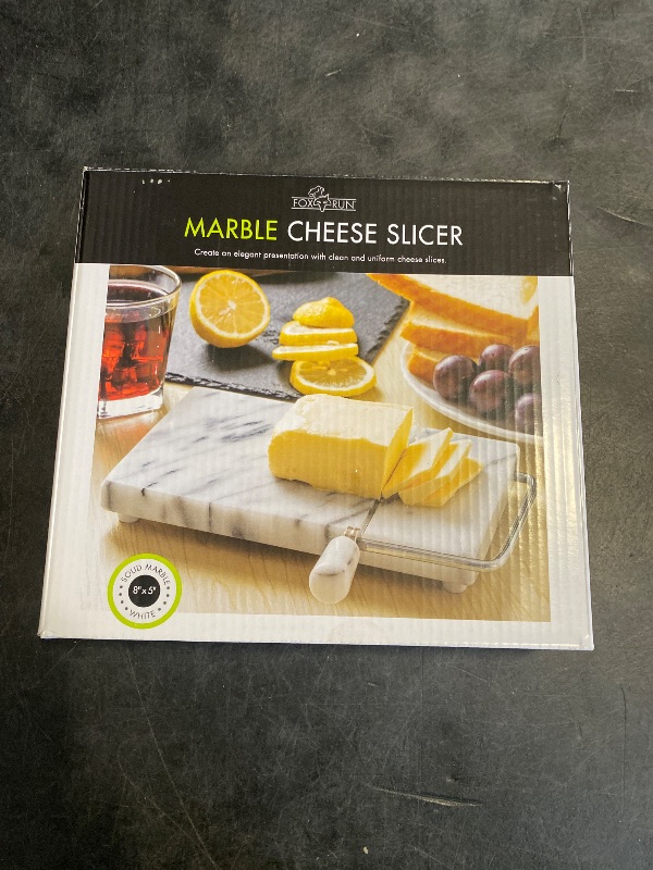 Photo 1 of Fox Run Marble Cheese Slicer, White, 1 Replacement Wire, 3841COM