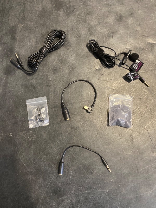 Photo 1 of Purple Panda Lavalier Lapel Microphone Kit - Clip-on Omnidirectional Condenser Lav Mic Compatible with iPhone, iPad, GoPro, DSLR, Zoom/Tascam Recorder, Samsung, Android, PS4