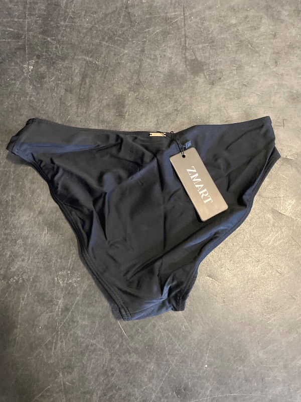Photo 1 of (XS) Zmart Women Full Coverage Bikini Bottoms - Mid Rise Bathing Suit Swim Bottom Swimsuit Swimwear Black XS