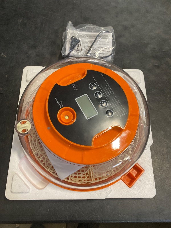 Photo 1 of 18 Egg Incubator with Automatic Egg Turning and Humidity Control, Incubators for Hatching Eggs, Chicken, Ducks, Goose, Pigeon, Quail, Parrot Incubator for Farm, Lab, Science Classroom, Home (Orange)