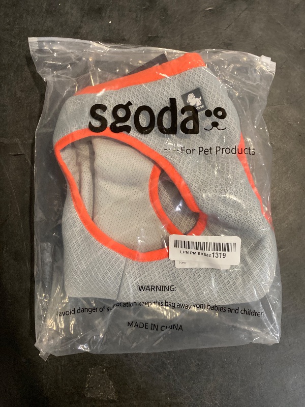 Photo 1 of SGODA Dog Cooling Vest Harness Cooler Jacket Grey Orange Large