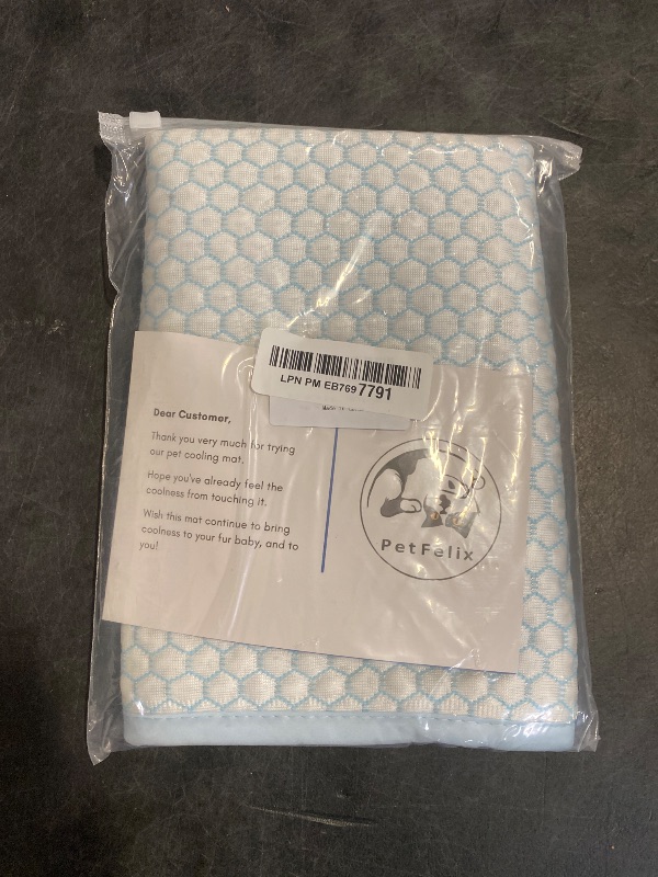 Photo 1 of petfelix Pet Cooling Mat, Chew & Scratch Resistant QMAX>0.5 for Mini Dogs & Cats Up to 10 lbs, S 18''*14'' Machine Washable Non-Skid Portable Easy to Fold Crate Pad