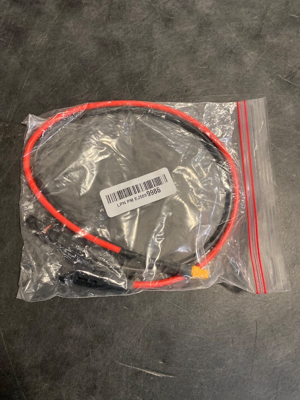 Photo 1 of ELFCULB 10AWG 2FT XT60 Solar Cable 2 10 25 35 50 75 100FT XT60 Extension Cable Solar Panel Connector to XT60 Connector for Portable Power Station (2FT)