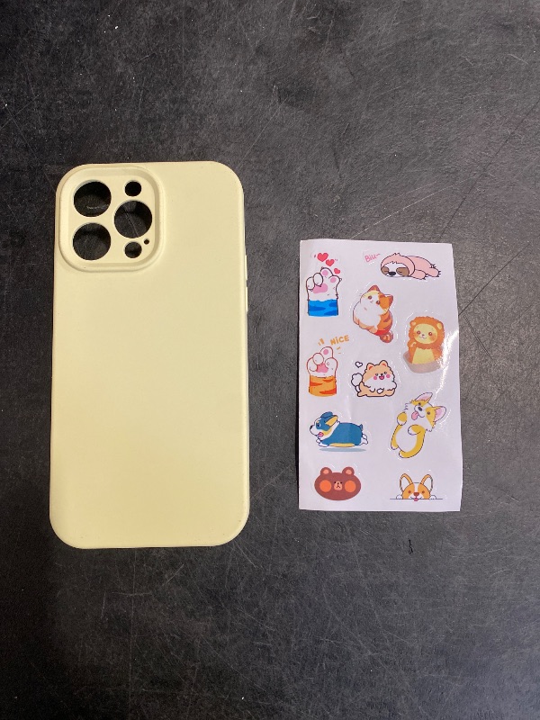 Photo 1 of LOVE 3000 Designed for iPhone 14 Pro Max Case, Premium Silicone with [Soft Anti-Scratch Microfiber Lining] Shockproof Protective Phone Case for Men Women Girls 6.7", Creamy Yellow