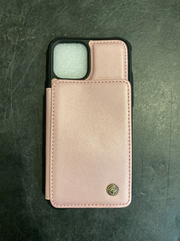 Photo 1 of Vinich for iPhone 12/12 Pro Wallet Case with Card Holder, RFID Blocking Credit Slots Kickstand Shockproof Phone Cover for Women Men, Rose Gold