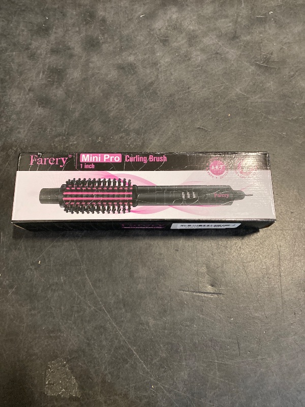 Photo 1 of Farery Mini Thermal Brush 3 Temperature Adjustable, Travel Curling Iron for Short Hair 1 Inch, Heated Round Brush for Soft Curls, Lightweight Curling Wand Perfect for Bouncy Hair, Dual Voltage
