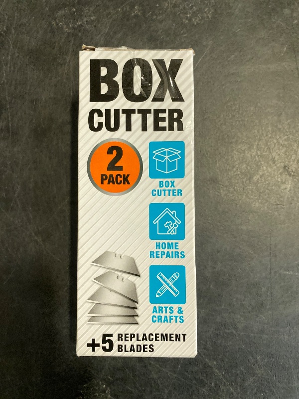 Photo 1 of INTERNET'S BEST Premium Utility Knife Set | Retractable Box Cutter with Rubber Handle | Heavy-Duty Cutting for Cardboard, Carpet, Plastic | Retractable Blade | Includes 2 Razor Knives & Extra Blades