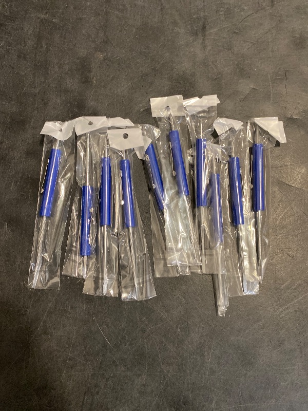 Photo 1 of Zhehao 10 Pieces Pocket Screwdriver Set with Clip Double End and Slotted Blue Two Use Set Mini Pocket Screwdrivers for Mechanics, Electricians, Electronic Technicians, Assemblers