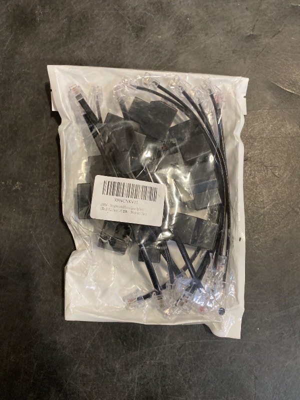Photo 1 of Yumiwoow Phone Line Splitter,Telephone Splitter,with RJ11 6P4C Plugs,Suitable for Telephone,Fax Machine (Black /12 Pack)
