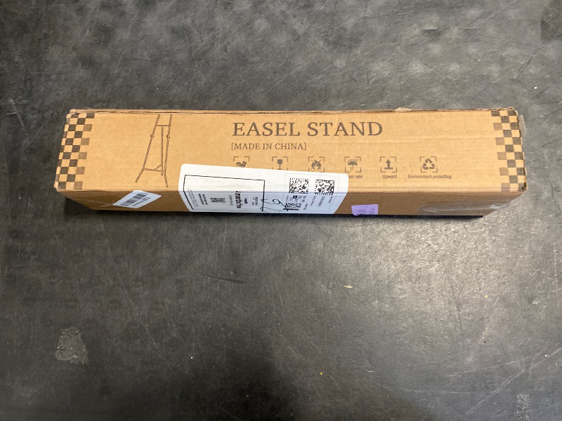 Photo 1 of Gold Easel Stand for Sign - Heavy Duty Metal Freestanding Adjustable Display Stand (3-Tier), Large Professional Easel for Paintings, Artwork & Commercial Displays, Durable Exhibition Easel