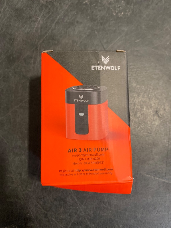 Photo 1 of ETENWOLF AIR 3 Air Pump for Inflatables with 2600 mAh Battery & Camping Light, Ultra-Fast and Mini Electric Air Pump, Inflate Deflate for Air Mattress, Pool Floats, Vacuum Storage Bags