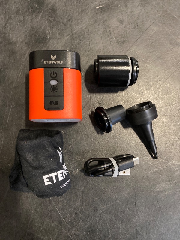 Photo 1 of ETENWOLF AIR 3 Air Pump for Inflatables with 2600 mAh Battery & Camping Light, Ultra-Fast and Mini Electric Air Pump, Inflate Deflate for Air Mattress, Pool Floats, Vacuum Storage Bags