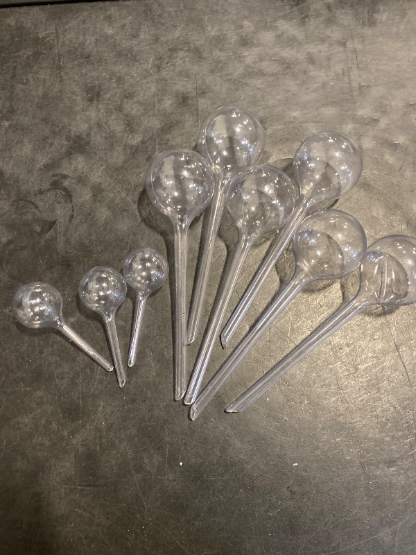 Photo 1 of Plant Automatic Watering Devices, Clear Plastic Self-Watering Bulbs Flower Automatic Watering Device While Away Garden Waterer for Plant Indoor Outdoor
