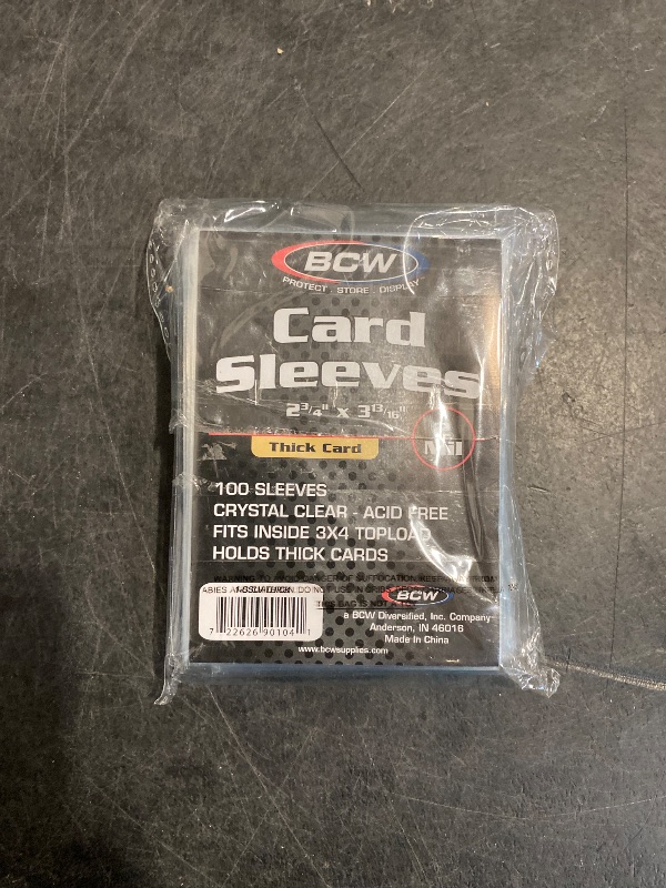 Photo 1 of BCW Thick Card Sleeves - 200 ct | Crystal Clear Polypropylene Protective Sleeves for Collectible Cards | Card Protector Sleeves Holds Trading Cards Up to 240pt | Fits Thick-Card Topload Holders