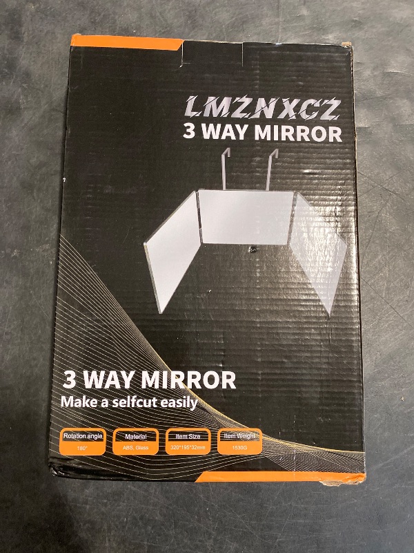 Photo 1 of LMZNXCZ 3 Way Mirror for Self Hair Cutting,360 Haircuts Men for Barber Use Tools,to See Back of Head,Tri Fold Mirror with Portable Height Adjustable Telescoping Hooks
